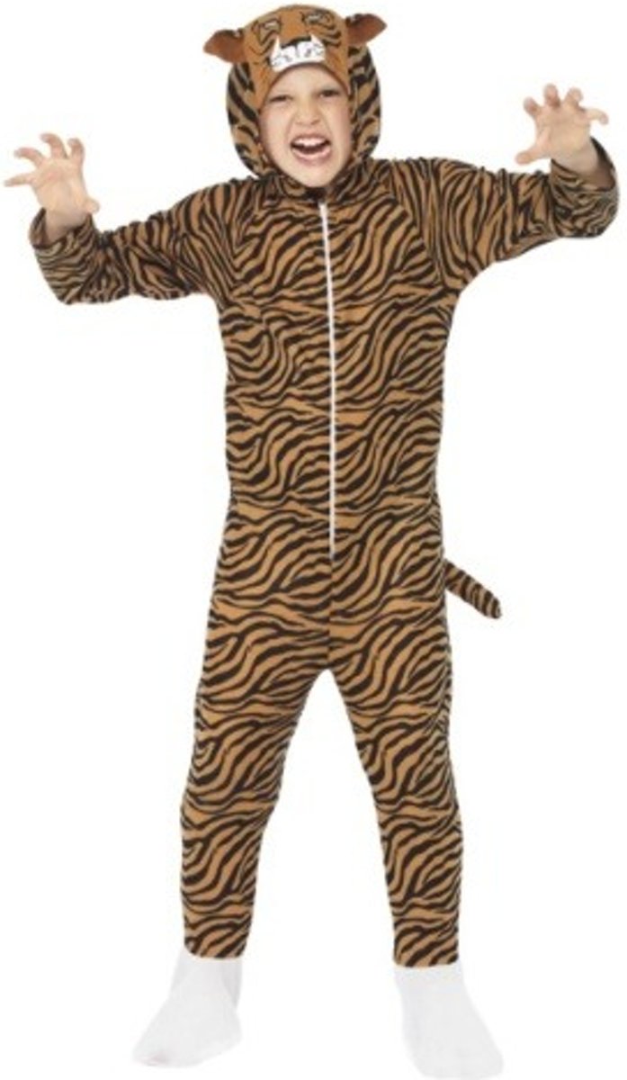 Tijger Onesie Kostuum Kinderen | maat S ( 122-128 )